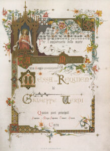 Giuseppe Verdi; Messa da Requiem; Titelseite der Partitur