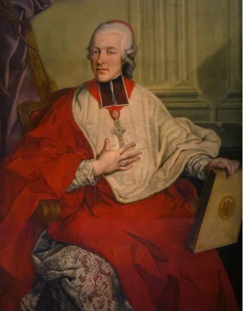 W.A. Mozart war bis 1781 im Dienst von Hieronymus von Colloredo; Fürst-Erzbischof von Salzburg 1772–1803; © Wikimedia