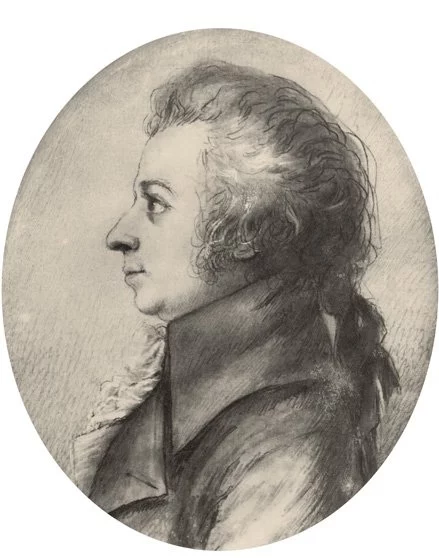 W. A. Mozart Zeichnung von Doris Stock 1789; © Wikimedia