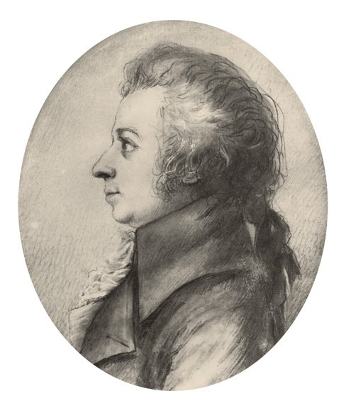 W. A. Mozart Zeichnung von Doris Stock 1789; © Wikimedia