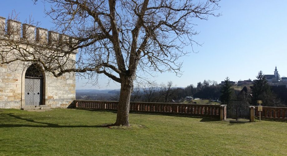 Schloss Seggau Glockenturm und Frauenberg